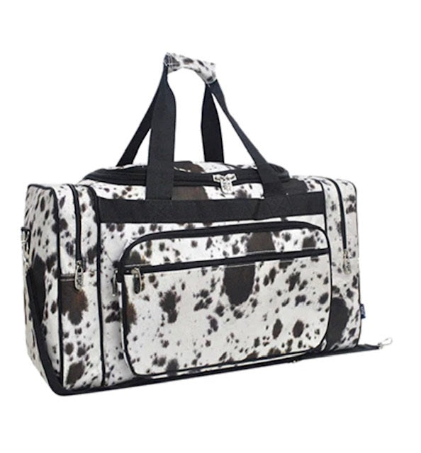 Black Cowhide NGIL Canvas 20" Duffle Bag