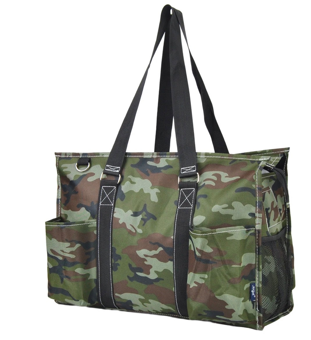 DZA731 Explorer Camo NGIL Zippered Caddy Organizer Tote Bag