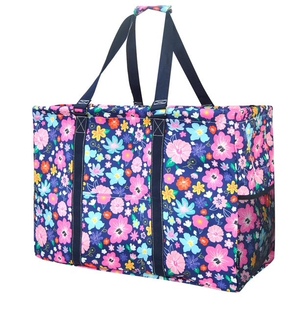 FPM809 Lilac Floral NGIL Mega Shopping Utility Bag