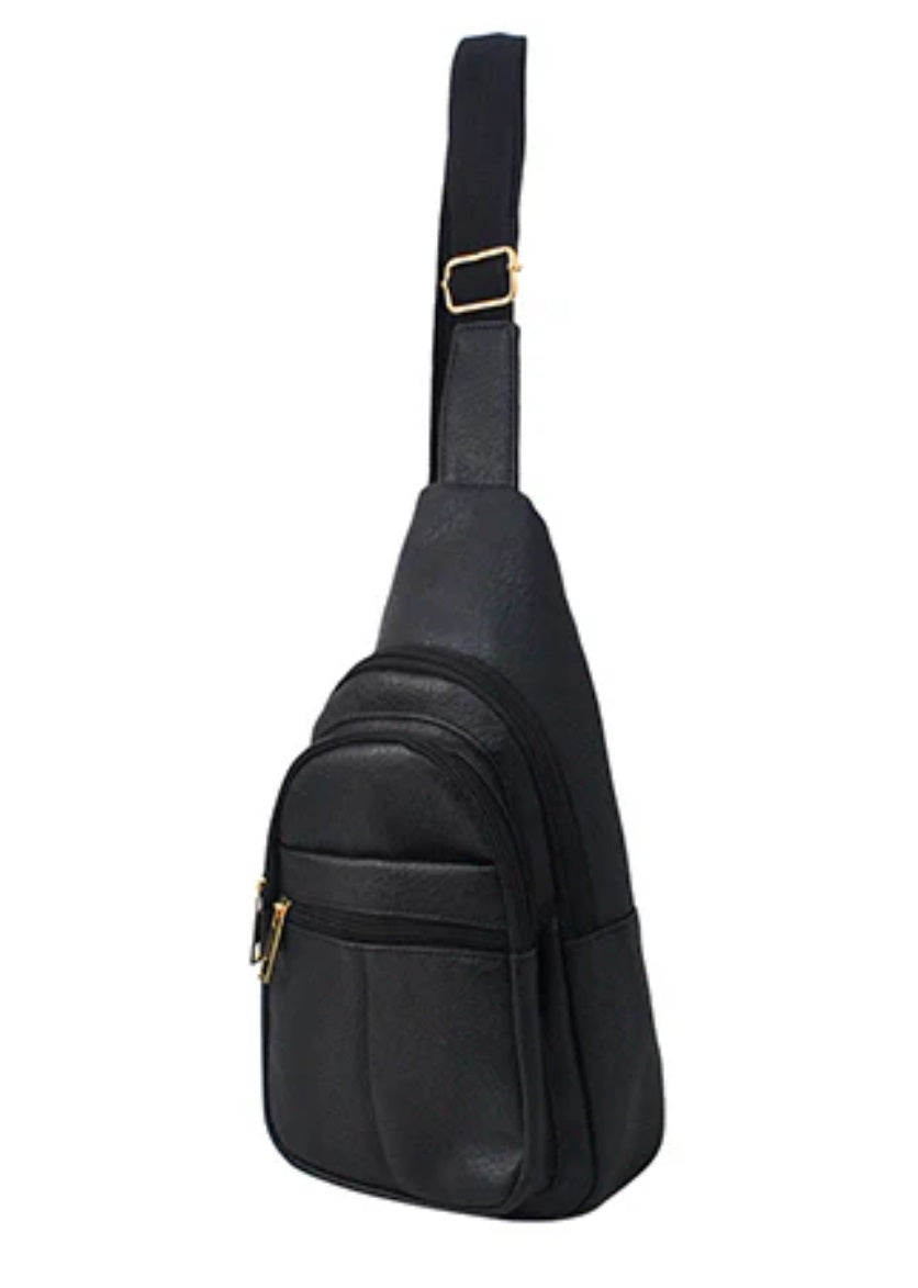 P1289 Faux Leather Fashion Sling Bag