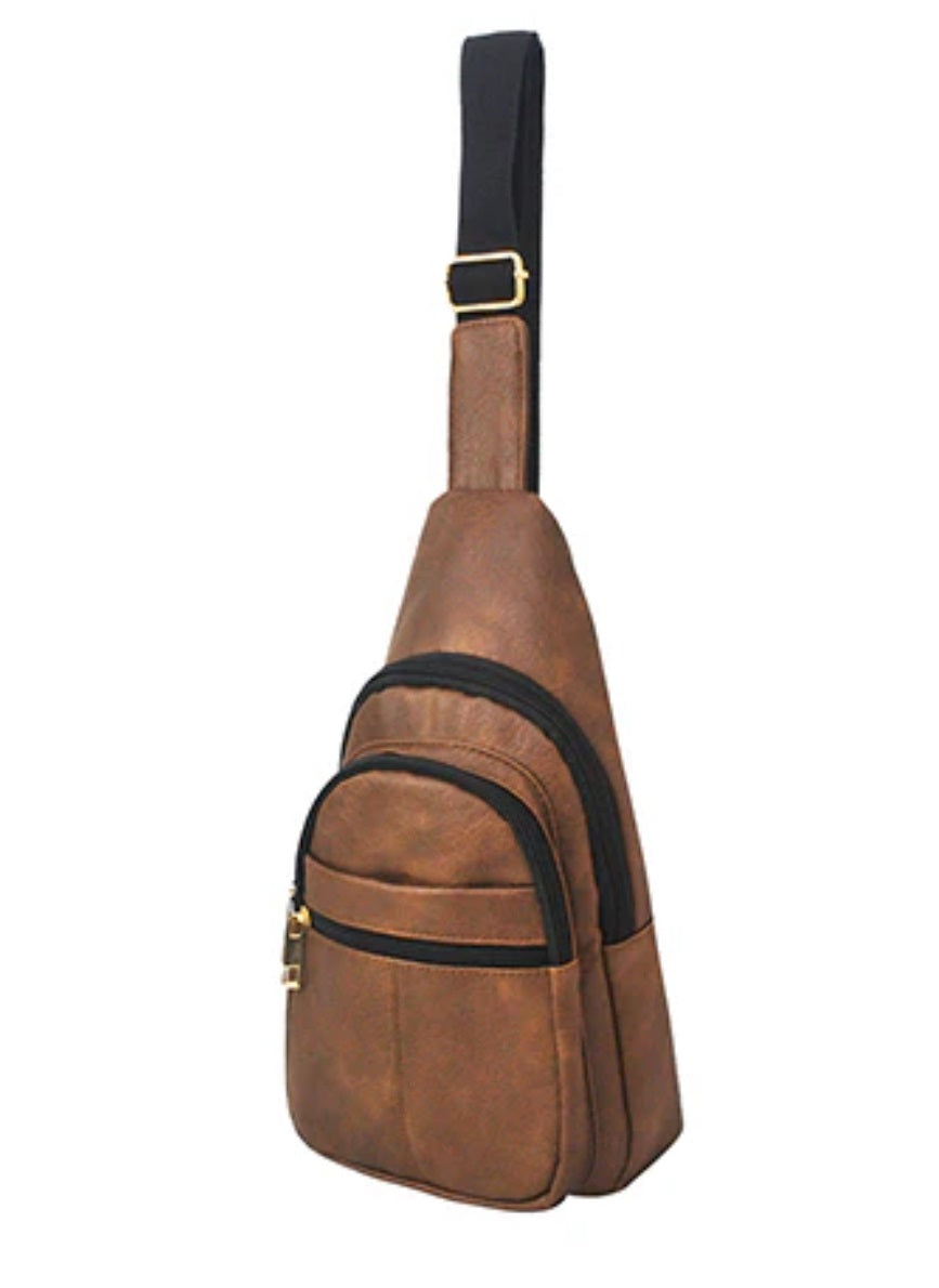P1289 Faux Leather Fashion Sling Bag
