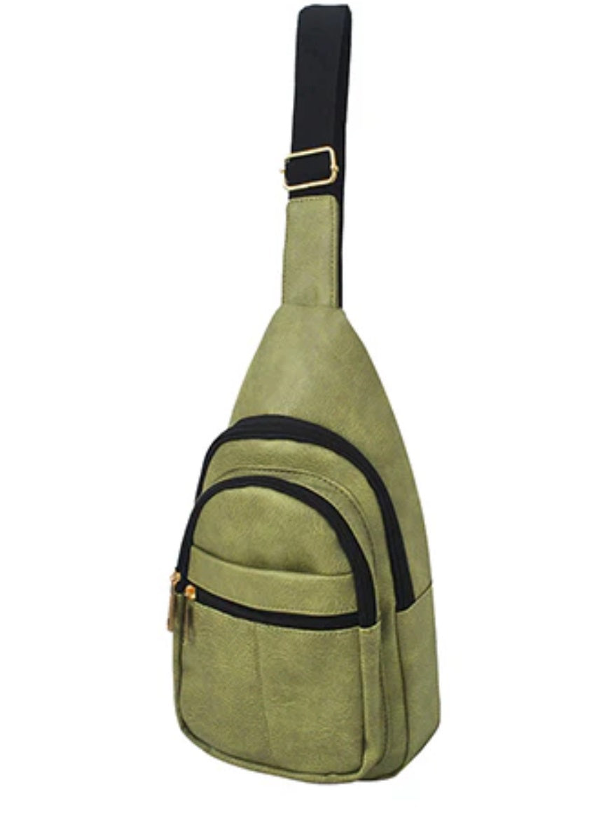 P1289 Faux Leather Fashion Sling Bag
