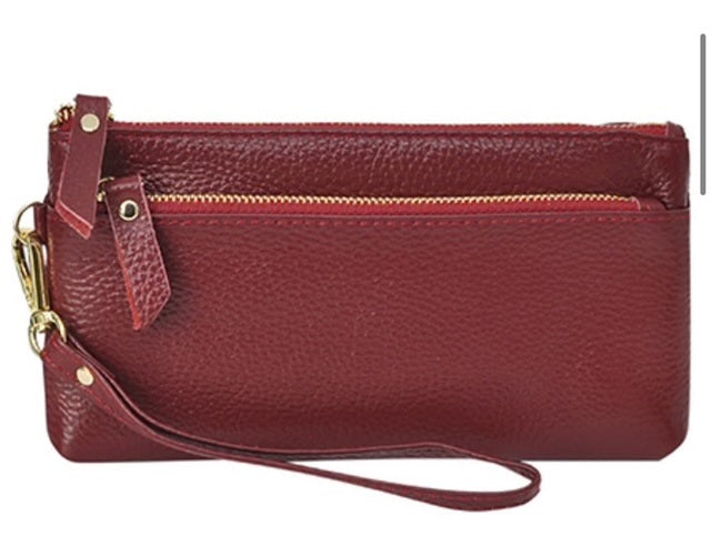 P1406 NGIL Genuine Leather Wristlet Handbag