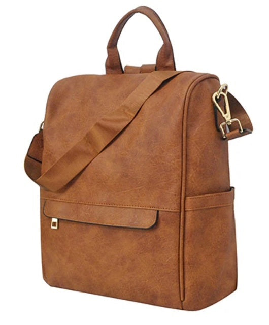 P1313 Faux Leather NGIL Traveler Backpack