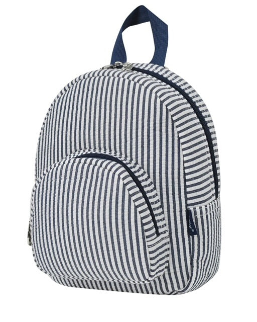 SR828 Seersucker Navy NGIL Mini Backpack