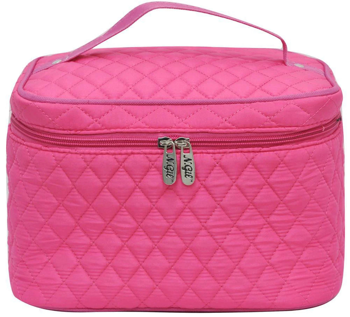 Solid Color Large Traveling Cosmetic Case