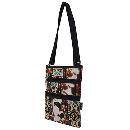 Tribal Cow Print NGIL Messenger Hipster Bag