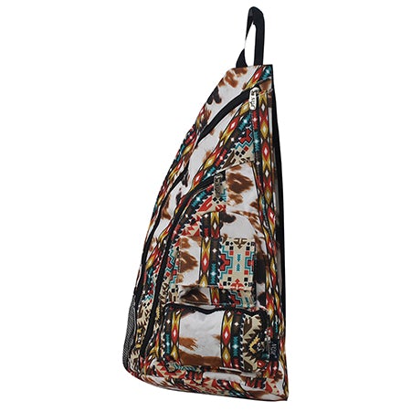 Tribal Cow Print NGIL Sling Backpack