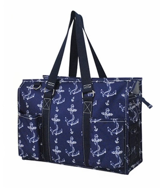 ANK731 Vintage Anchor NGIL Zippered Caddy Organizer Tote Bag