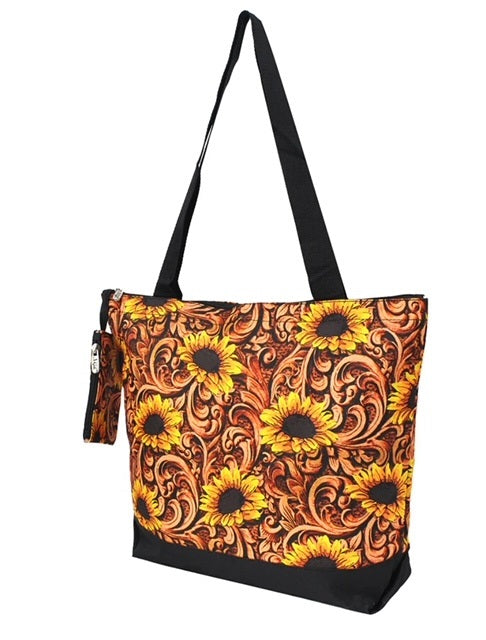 BHA821  Sunlit Floursih NGIL Canvas Tote Bag