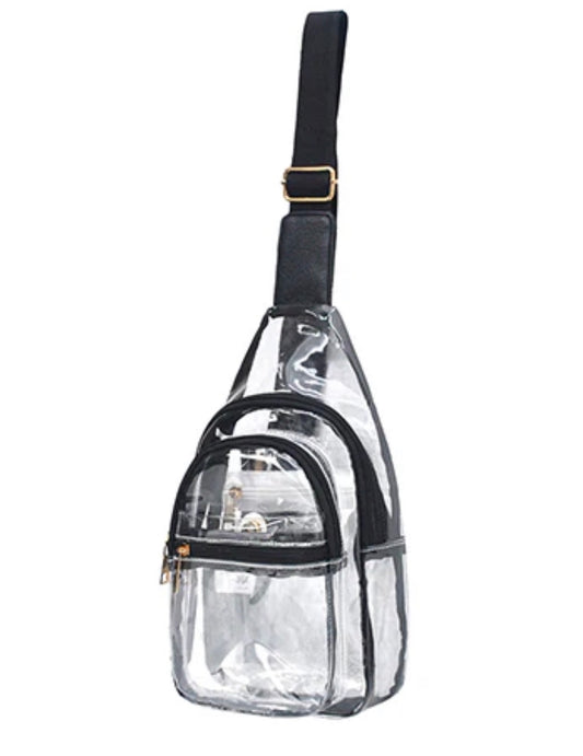 BI1289-BLK NGIL Clear Fashion Sling Bag