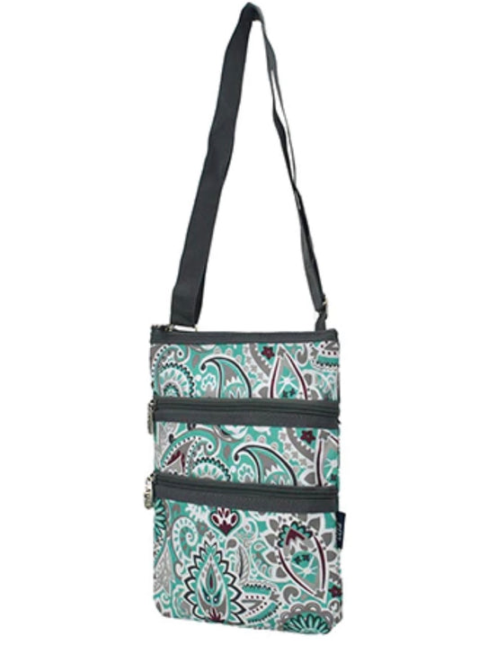 Swirls In Aqua NGIL Messenger Hipster Bag