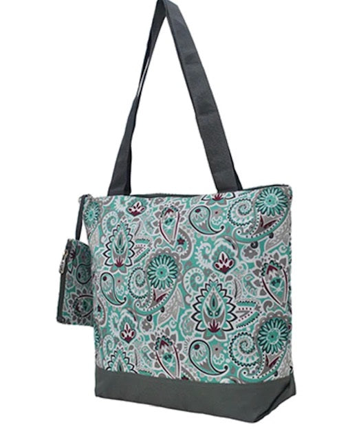 Swirls In Aqua NGIL Canvas Tote Bag