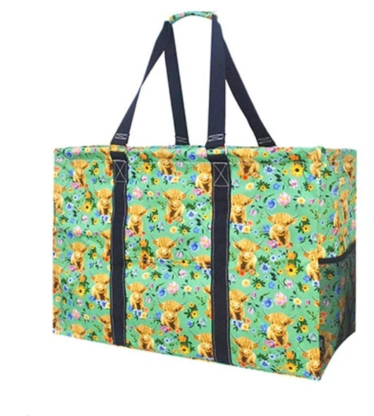 CEG809 Soft Bovine Beauty NGIL Mega Shopping Utility Tote Bag