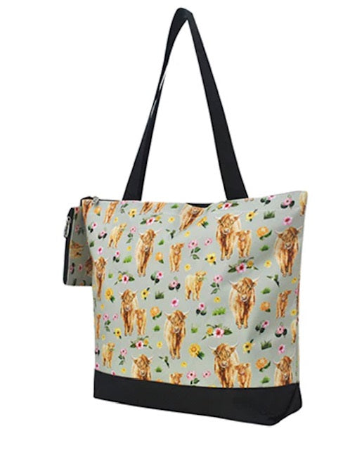 Floral Cow NGIL Canvas Tote Bag