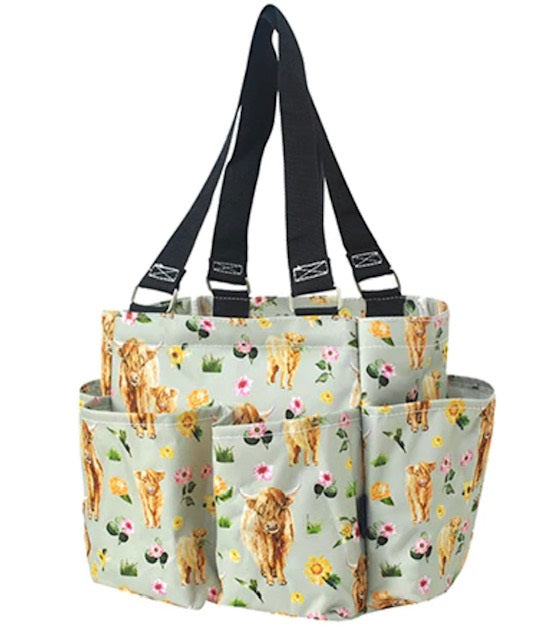 Floral Cow NGIL Small Utility Tote