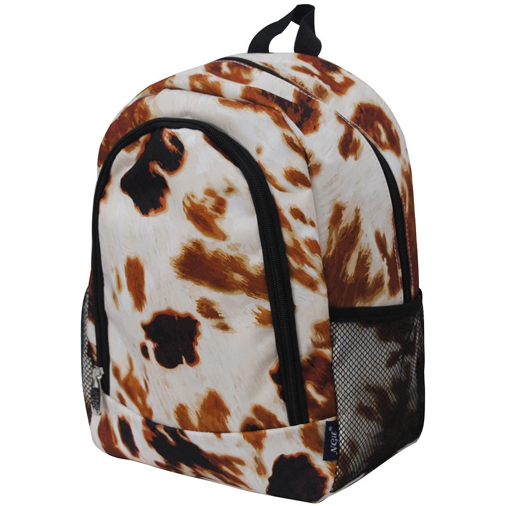 Cow Print Medium Size NGIL Canvas School Backpack