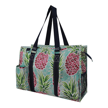 Sweet Pineapples NGIL Zippered Caddy Organizer Tote Bag