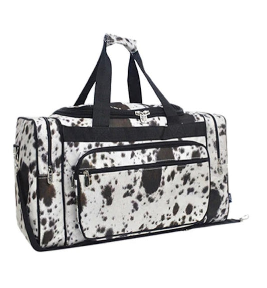 Black Cowhide NGIL Canvas 20" Duffle Bag
