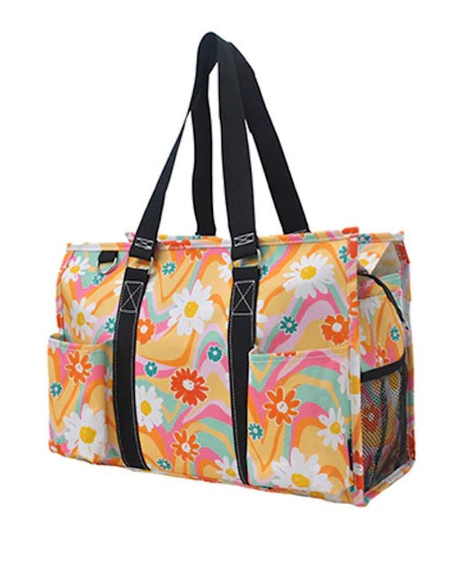 Diving In Flowers NGIL Zippered Caddy Organizer Tote Bag