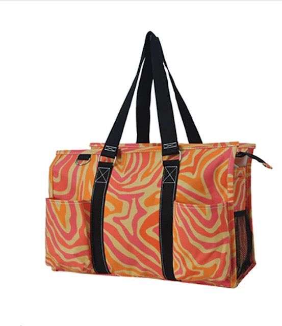 Groovy Marble NGIL Zippered Caddy Organizer Tote Bag