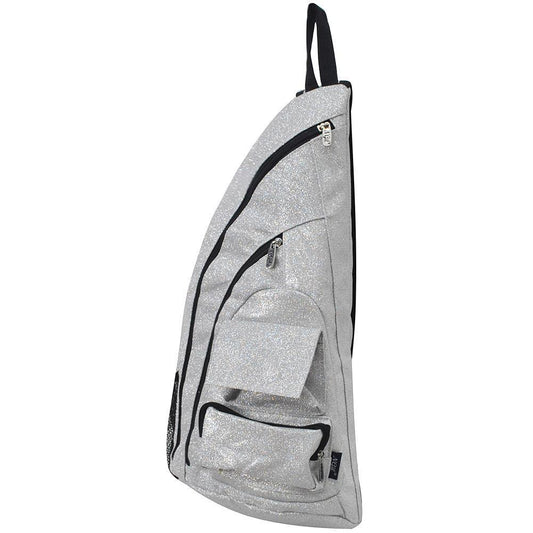 SILVER GLITZ & GLAM SLING BACKPACK