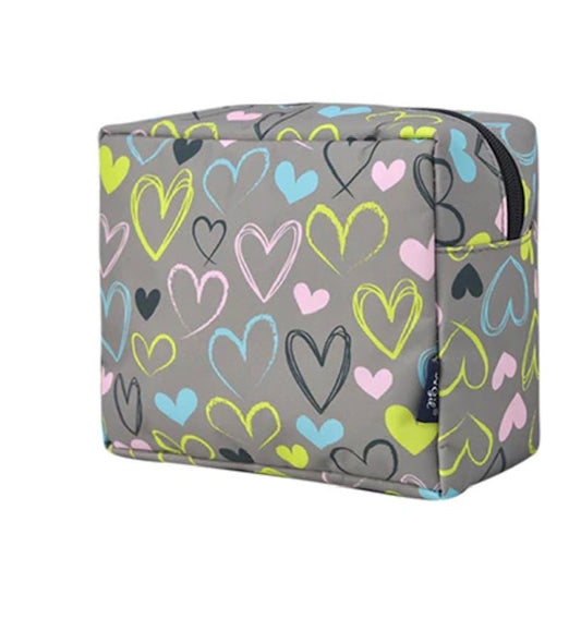 Sweet Hearts NGIL Large Cosmetic Travel Pouch