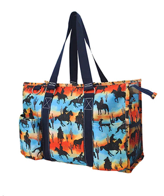 Ride Into The Sunset NGIL Zippered Caddy Organizer Tote Bag