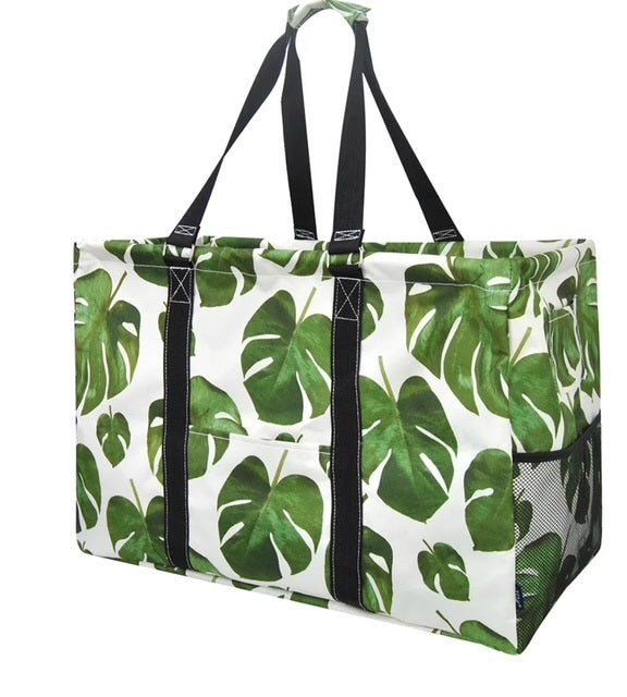 PLE809  Leafy Delight NGIL Mega Shopping Utility Tote Bag