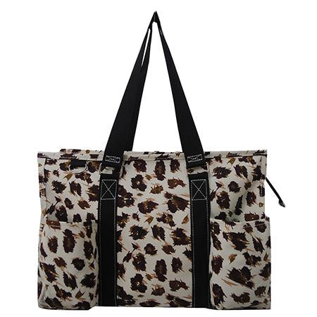 Cheetah NGIL Zippered Caddy Large Organizer Tote Bag