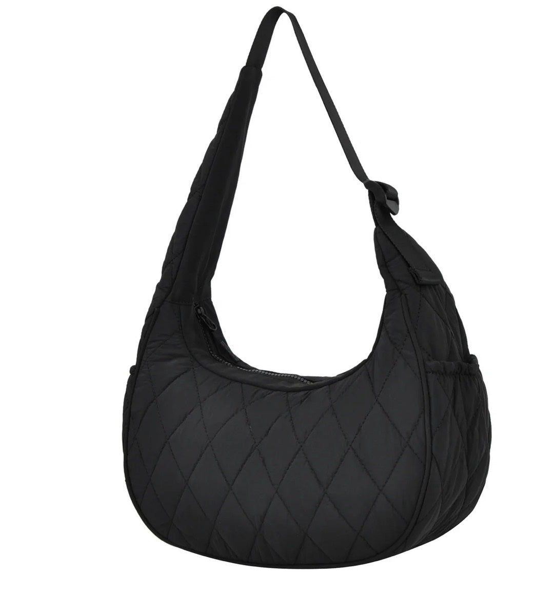 LM1559  Quilted Puffer Shoulder Bag