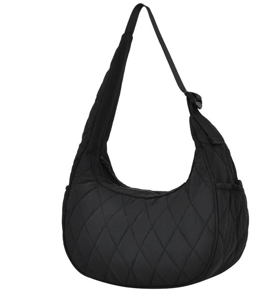 LM1559  Quilted Puffer Shoulder Bag