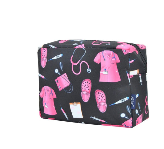 MCL613 Pretty in Scrubs NGIL Large Cosmetic Travel Pouch