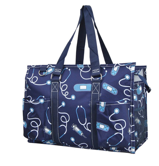 NNB731 Clinical Blue NGIL Zippered Caddy Organizer Tote Bag