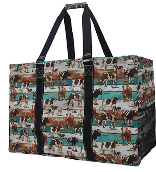 Country Side Moo NGIL Mega Shopping Utility Tote Bag