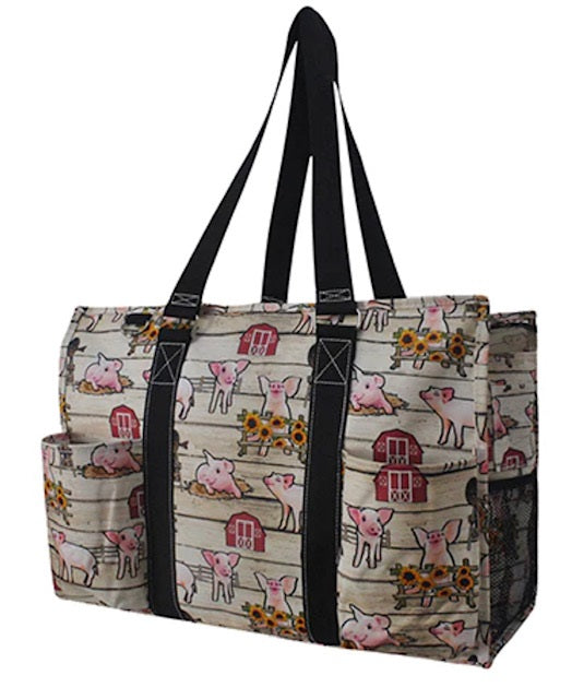 Piggy Farm NGIL Zippered Caddy Organizer Tote Bag