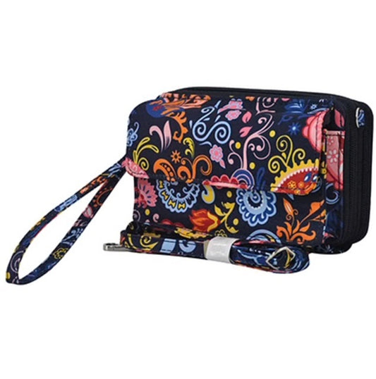 Paisley Whirl NGIL Canvas All in One Wallet