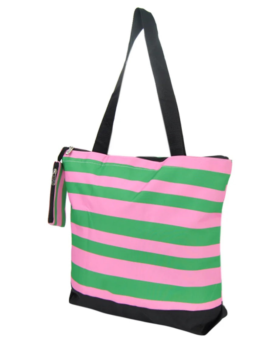 SPK821  Pink Peppermint NGIL Canvas Tote Bag