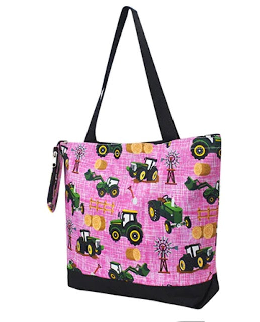 Tractor Field Canvas Tote Bag