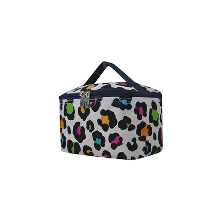 MULTI COLOR CHEETAH COSMETIC BAG