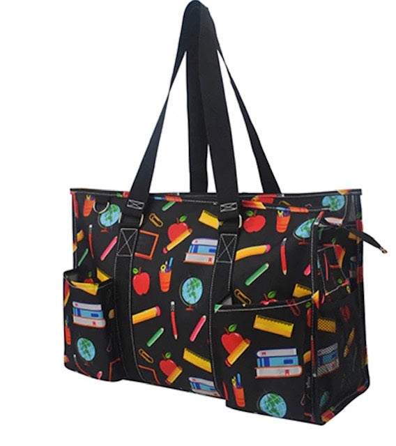 School Is Cool NGIL Zippered Caddy Organizer Tote Bag