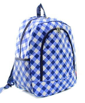 Plaid Canvas Backpack