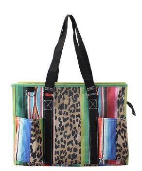 Canvas Leopard Serape Small All Purpose Utility Bag