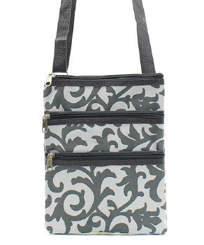 Canvas Damask Messenger Bag