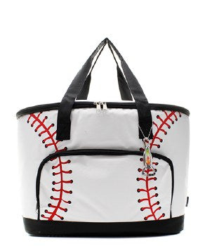 Canvas Insulated Baseball Cooler Shoulder Bag