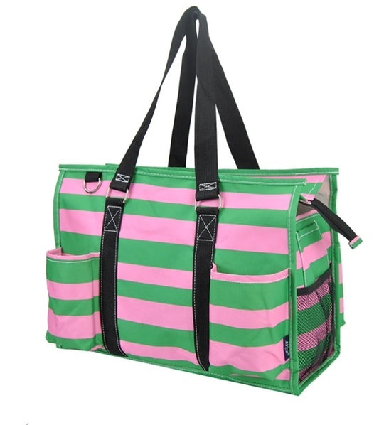 SPK731  Pink Peppermint NGIL Zippered Caddy Organizer Tote Bag