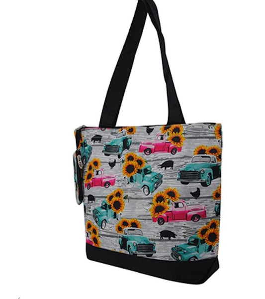 Sunflower Southern Vintage Truck NGIL Canvas Tote Bag