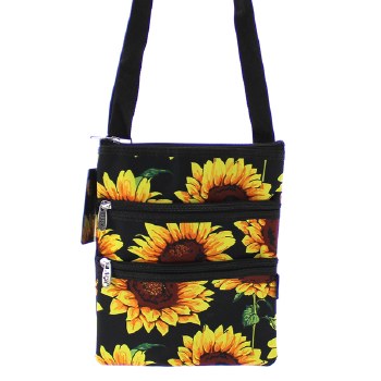 Canvas Sunflower Messenger Bag