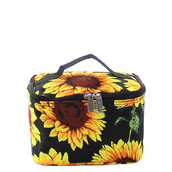 Canvas Sunflower Cosmetic Bag