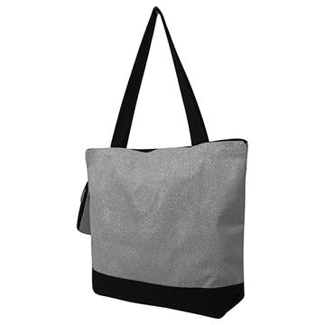 Black Glitter NGIL Canvas Tote Bag